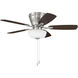 Wheeler 42 inch Brushed Polished Nickel with Driftwood/Walnut Blades Fan