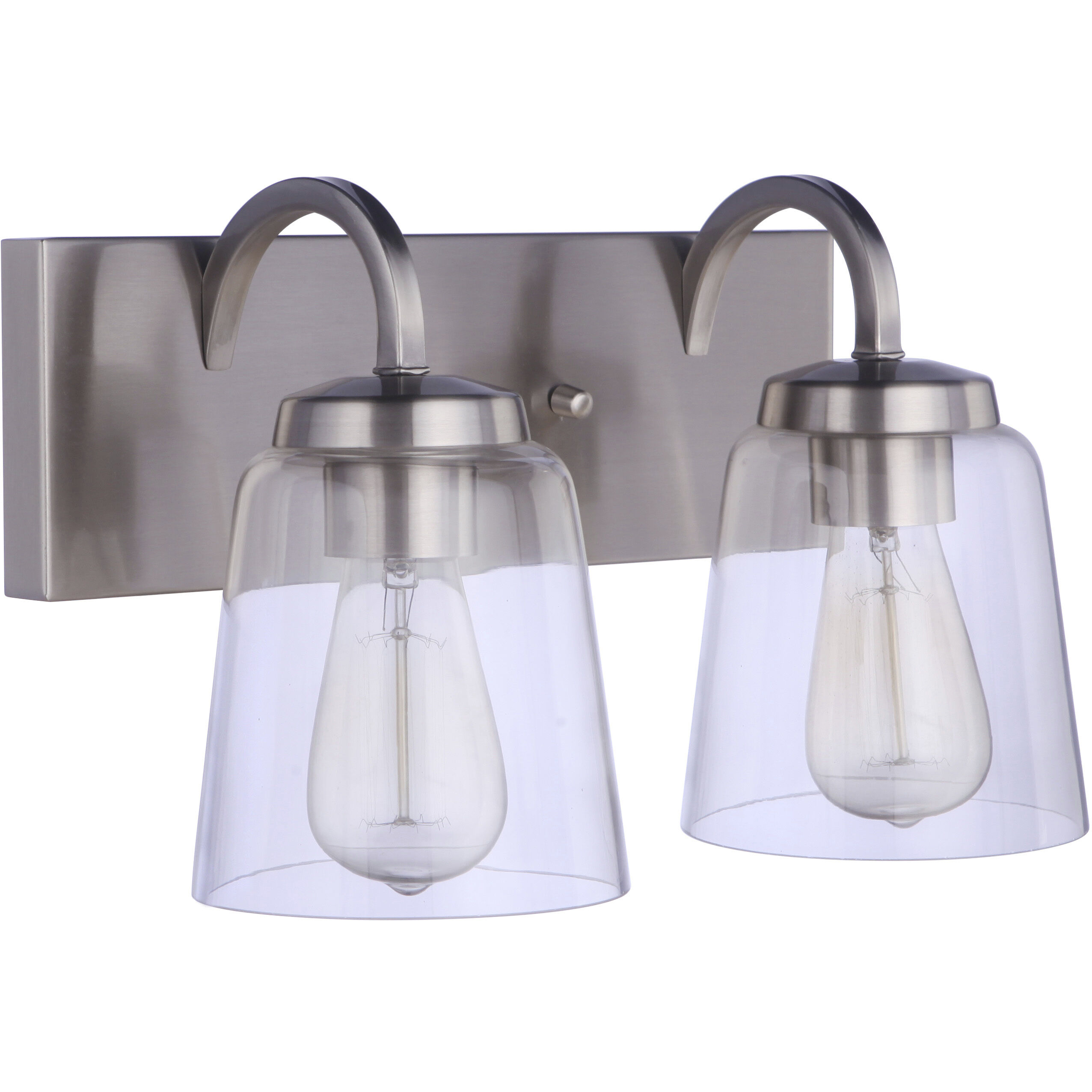 Elsa 2 Light 14 inch Brushed Polished Nickel Vanity Light Wall Light