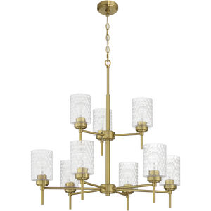 Claire 9 Light 30 inch Satin Brass Chandelier Ceiling Light