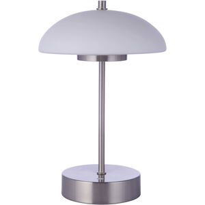 Rechargable Portable 11 inch 5.00 watt Brushed Polished Nickel Table Lamp Portable Light