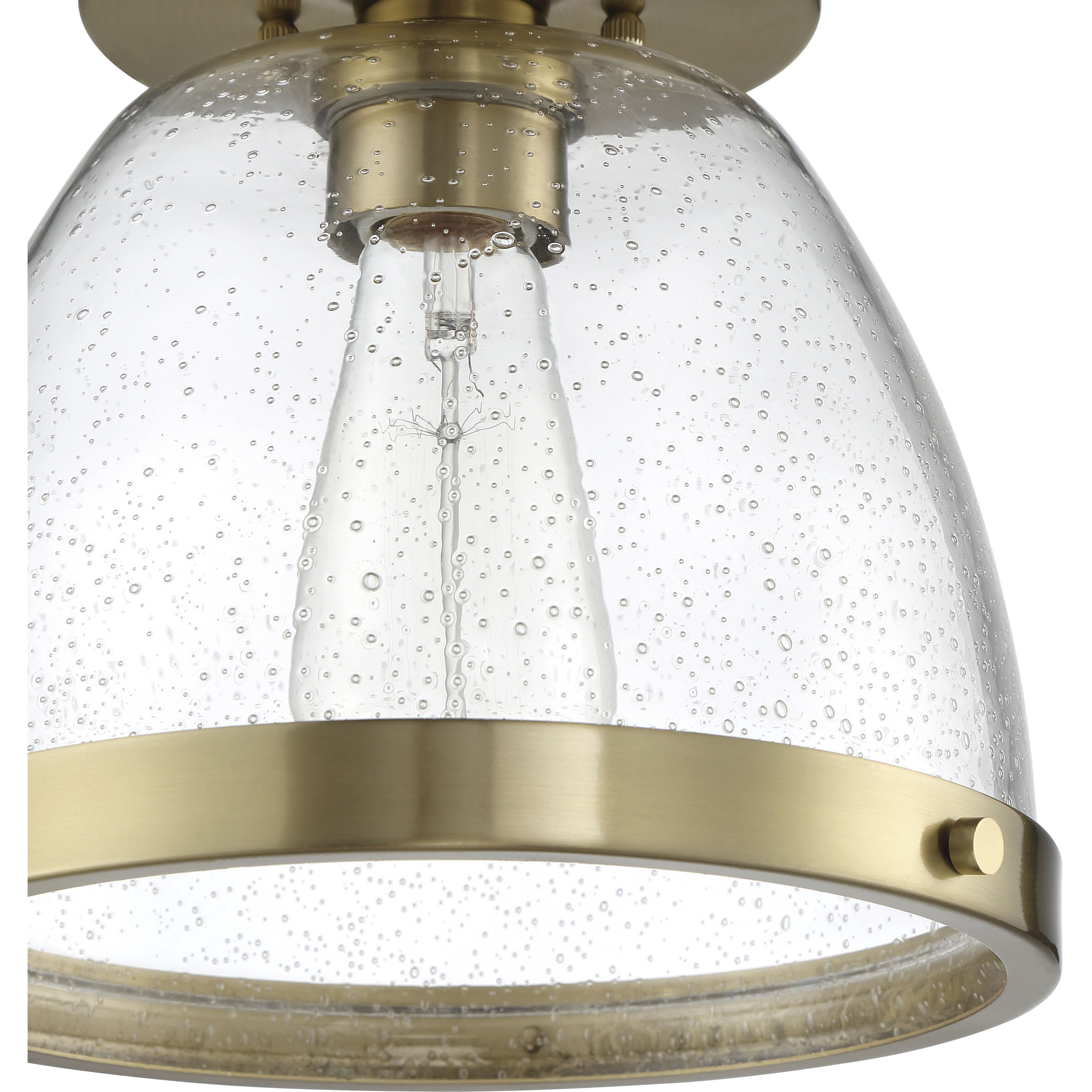 Lodie 1 Light 10 inch Satin Brass Flushmount Ceiling Light