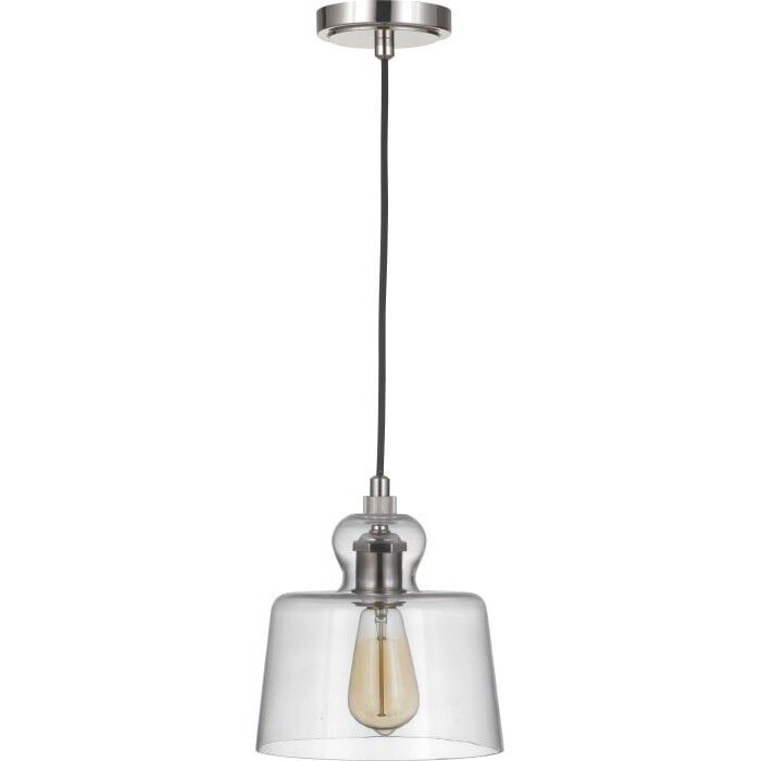 Gallery State House 1 Light 8.63 inch Polished Nickel Mini Pendant Ceiling Light