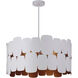 Sabrina 5 Light 25 inch Matte White and Gold Luster Pendant Ceiling Light