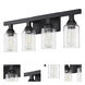 Neighborhood Chicago 4 Light 28 inch Flat Black Vanity Light Wall Light