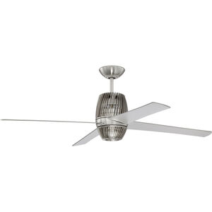 Torbeau 52 inch Brushed Polished Nickel with Brushed Nickel Blades Ceiling Fan