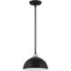 Kahn 1 Light 10 inch Midnight and Satin Aluminum Outdoor Pendant