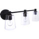 Emilio 5 Light 42 inch Flat Black Vanity Light Wall Light