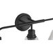Pleated 3 Light 25 inch Flat Black Vanity Light Wall Light