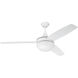 Phaze II 52 inch White Ceiling Fan (Blades Included), Contractor Fan