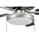 Pro Plus 119 52 inch Brushed Satin Nickel with Brushed Nickel/Greywood Blades Contractor Ceiling Fan, Pan