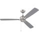 Moto 52 inch Brushed Polished Nickel with Brushed Nickel/Driftwood Blades Ceiling Fan