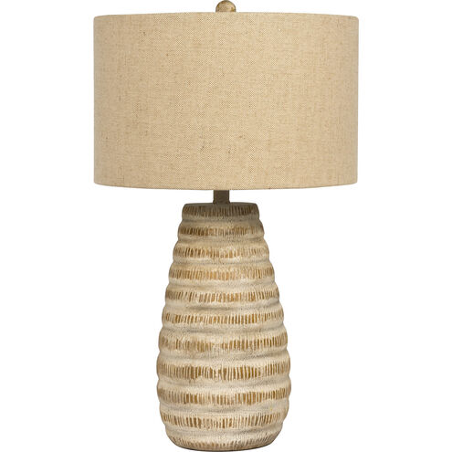 Bejamin 27 inch 100 watt Washed Grey Table Lamp Portable Light