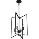 Shayna 4 Light 15 inch Flat Black Foyer Light Ceiling Light