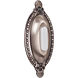 Oval Ornate Antique Pewter Push Button