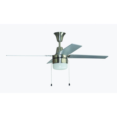 Connery 48 inch Brushed Polished Nickel with Brushed Nickel/Brushed Nickel Blades Ceiling Fan in Brushed Satin Nickel