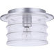 Canon 1 Light 11.38 inch Satin Aluminum Outdoor Flushmount
