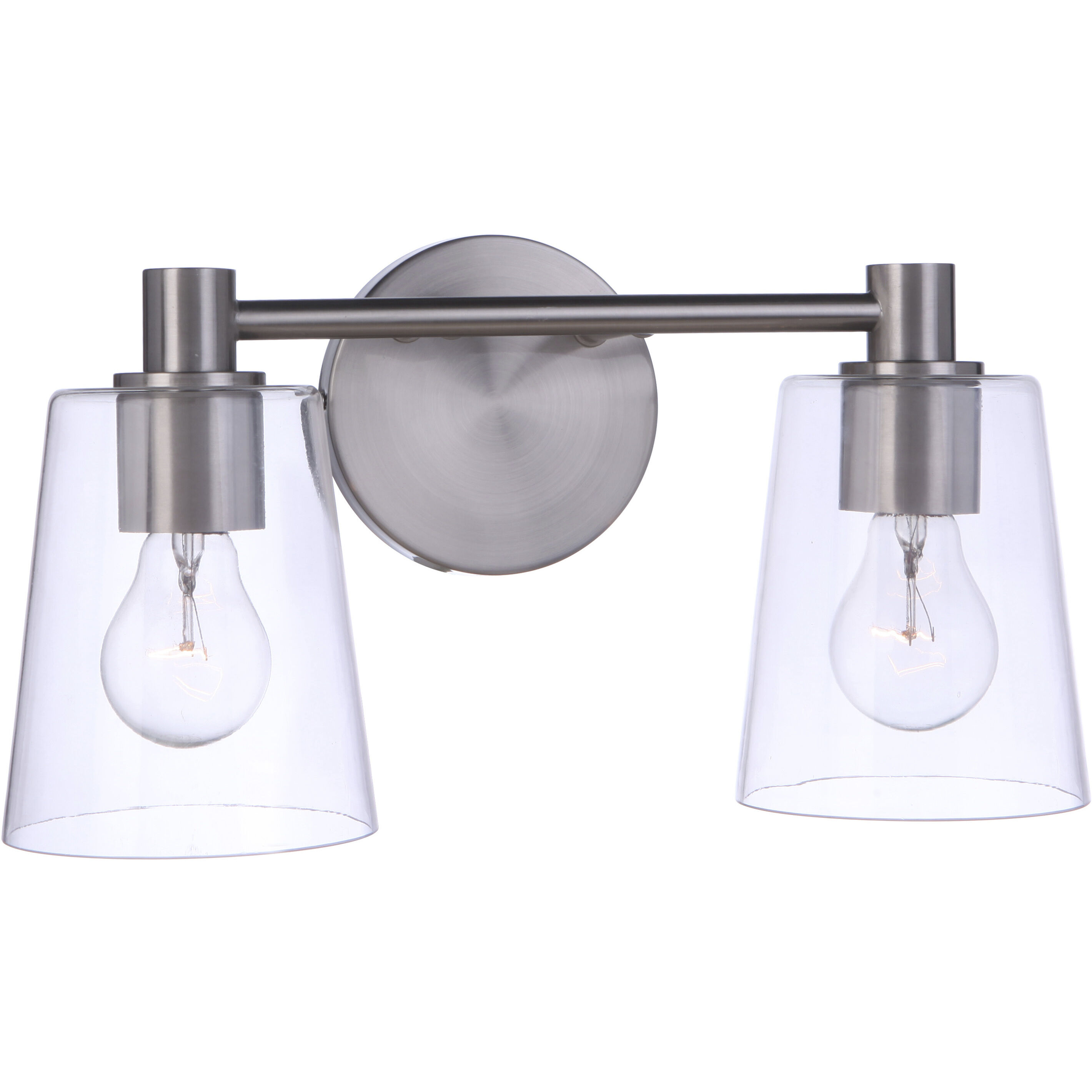 Emilio 2 Light 15 inch Brushed Polished Nickel Vanity Light Wall Light
