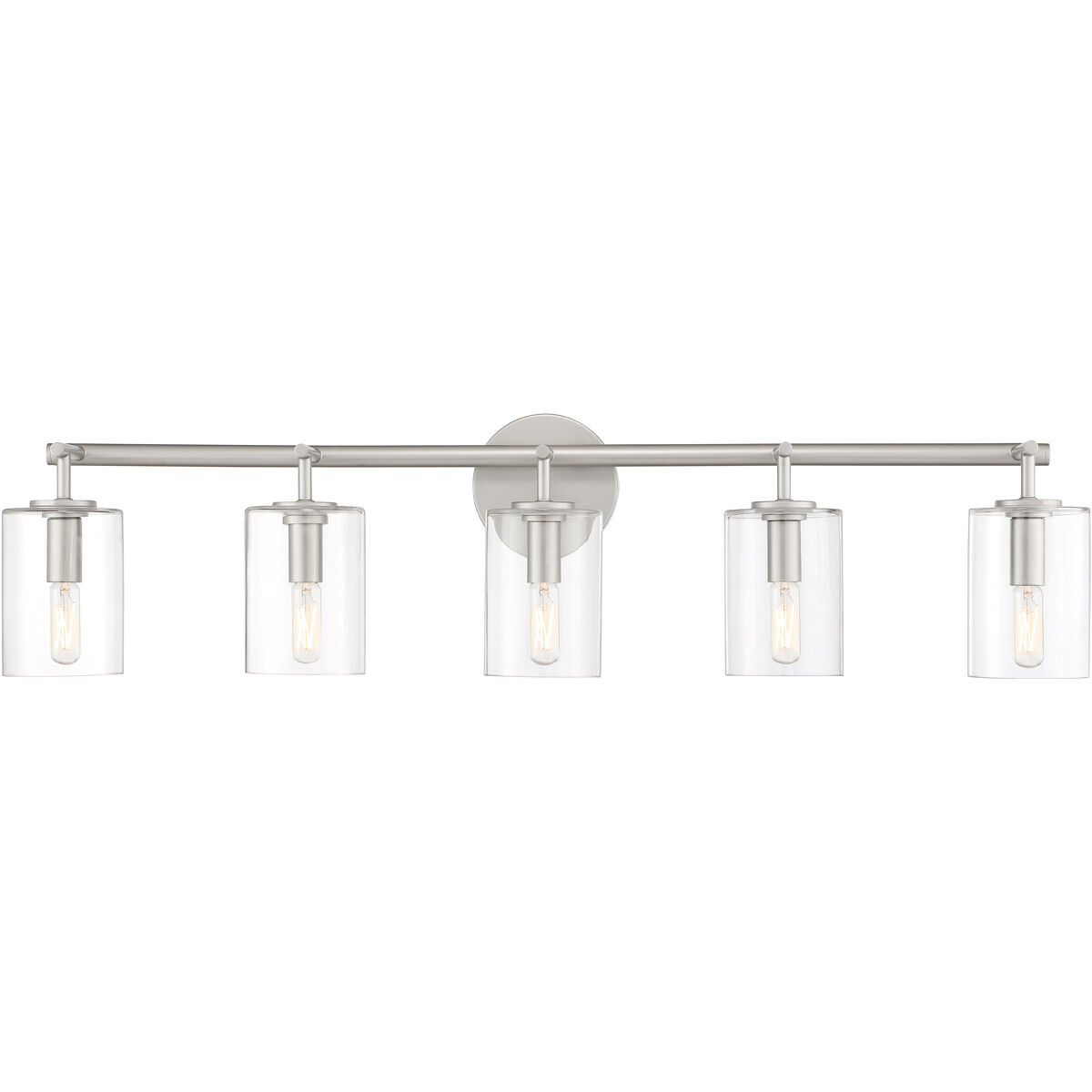 Hailie 5 Light 35 inch Satin Nickel Vanity Light Wall Light