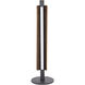 Cameron 21.46 inch 8 watt Flat Black/Walnut Table Lamp Portable Light