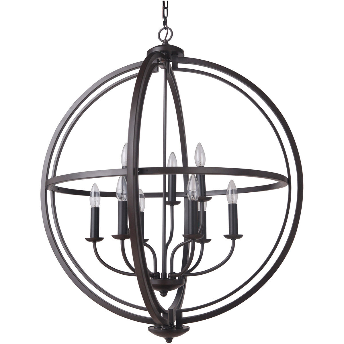 Berkeley 9 Light 30 inch Espresso Foyer Light Ceiling Light, Jeremiah