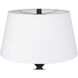 Misha 28.07 inch 100 watt Flat Black Table Lamp Portable Light