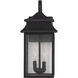 Crossbend 2 Light 19 inch Dark Bronze Gilded Outdoor Wall Mount