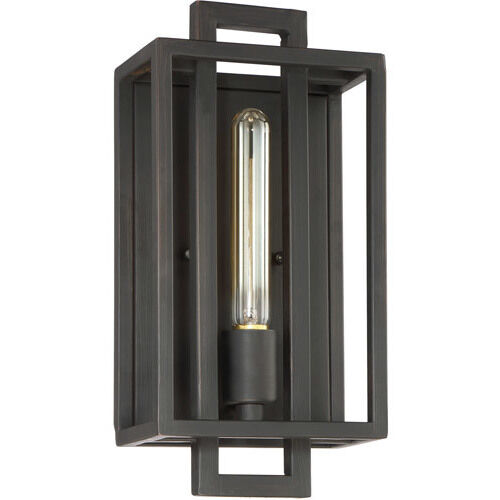Cubic 1 Light 7 inch Aged Bronze Brushed Wall Sconce Wall Light