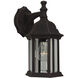Hex Style 1 Light 12 inch Rust Outdoor Wall Mount in Clear Beveled, Medium