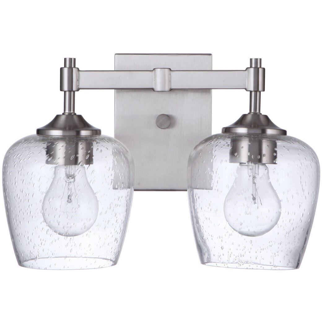 Stellen 2 Light 13 inch Brushed Polished Nickel Vanity Light Wall Light