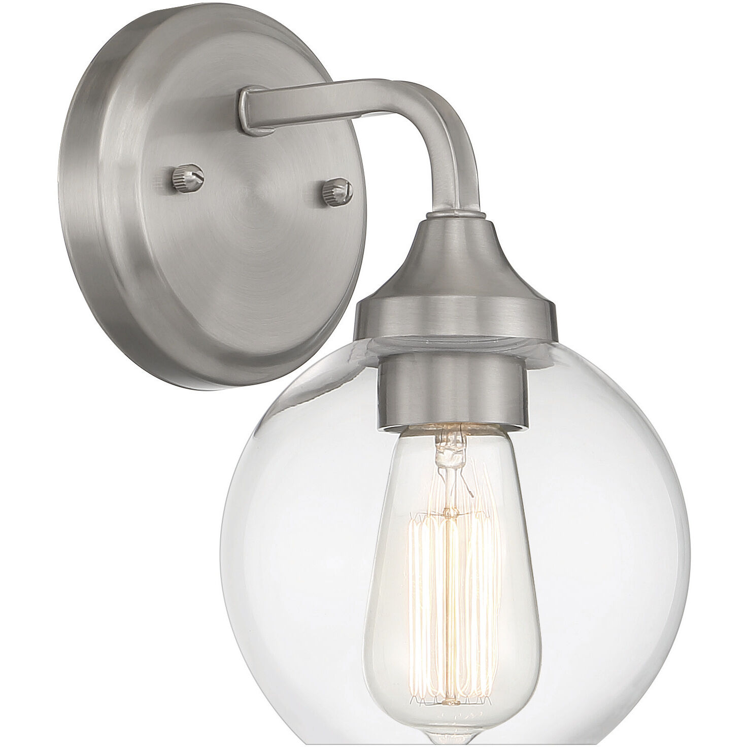 Glenda 1 Light 6 inch Brushed Polished Nickel Wall Sconce Wall Light