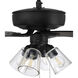 Pro Plus 104 52 inch Flat Black with Flat Black/Grey Wood Blades Contractor Ceiling Fan