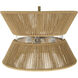 Serena 6 Light 24.13 inch Chrome/Walnut Pendant Ceiling Light in Chrome and Walnut