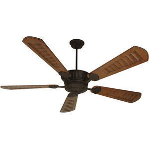 DC Epic 70 inch Oiled Bronze with Scalloped Walnut Blades Ceiling Fan