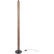 Cameron 62.8 inch 24 watt Flat Black/Walnut Floor Lamp Portable Light