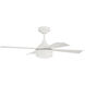 Theo 42 inch White with White/White Blades Ceiling Fan