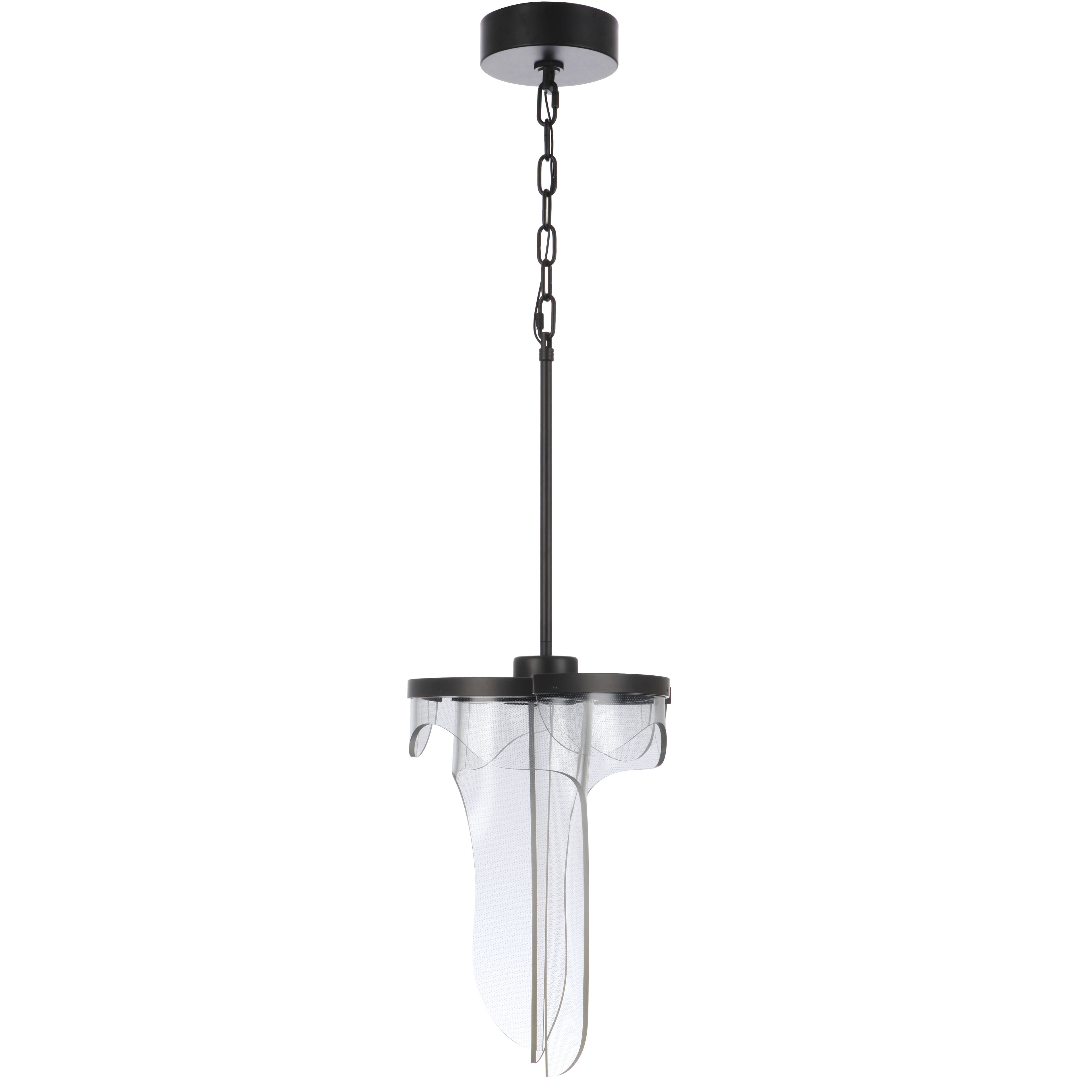 Estrella LED 12.63 inch Flat Black Pendant Ceiling Light, 3 Arm