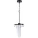 Estrella LED 12.63 inch Flat Black Pendant Ceiling Light, 3 Arm