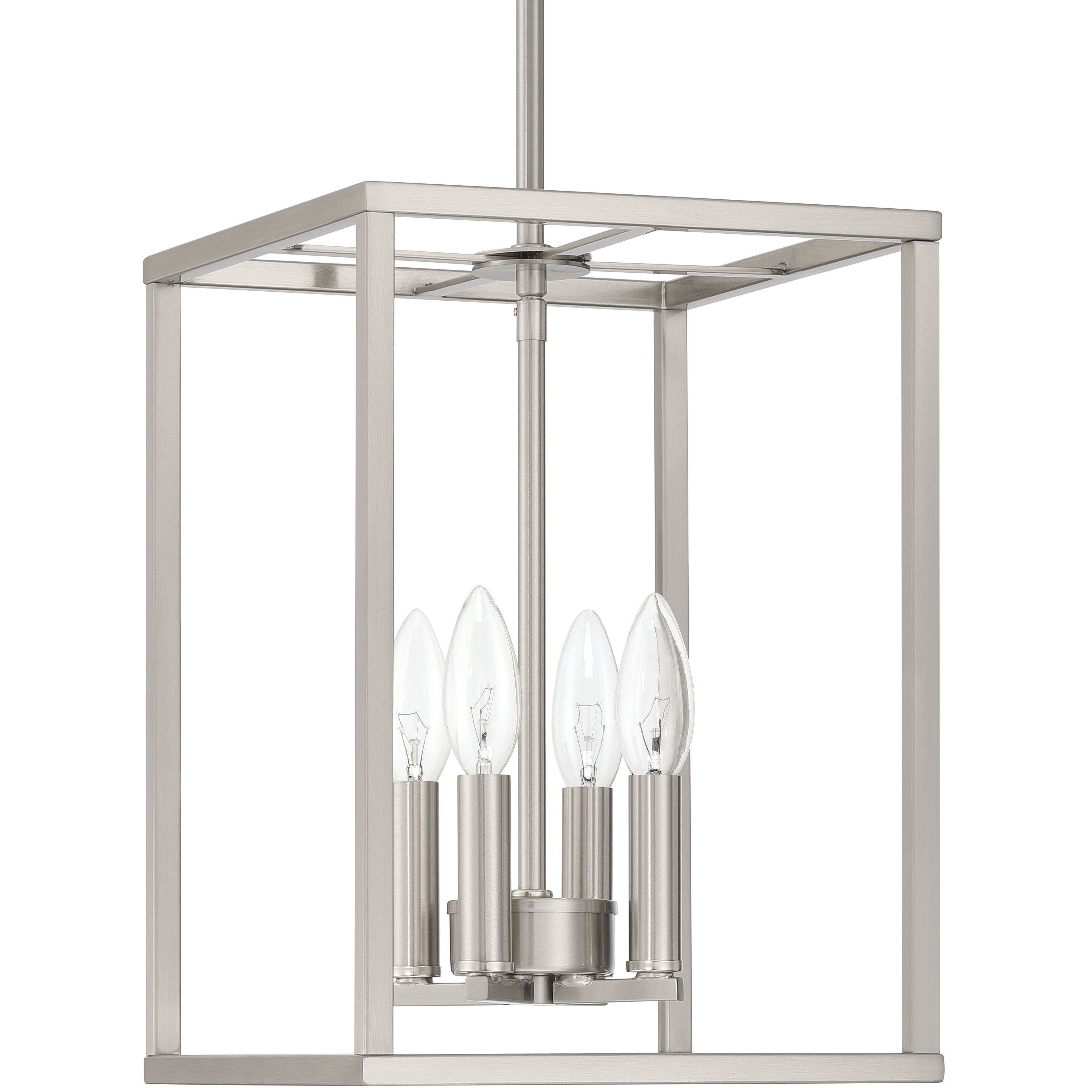 Signature 4 Light 10 inch Brushed Polished Nickel Foyer Light Ceiling Light