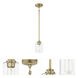 Bolden 1 Light 5 inch Satin Brass Mini Pendant Ceiling Light in Clear Seeded