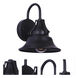 Union LED 9.19 inch Midnight Wall Lantern