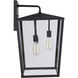 Olsen 3 Light 24 inch Midnight Outdoor Wall Lantern