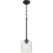 Claire 1 Light 6.5 inch Flat Black Mini Pendant Ceiling Light