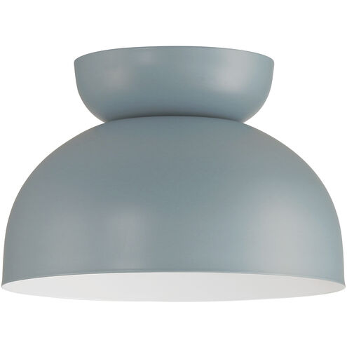 Ventura Dome 1 Light 10.5 inch Dusty Blue Flushmount Ceiling Light