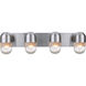Pill 4 Light 31.38 inch Brushed Polished Nickel Vanity Light Wall Light