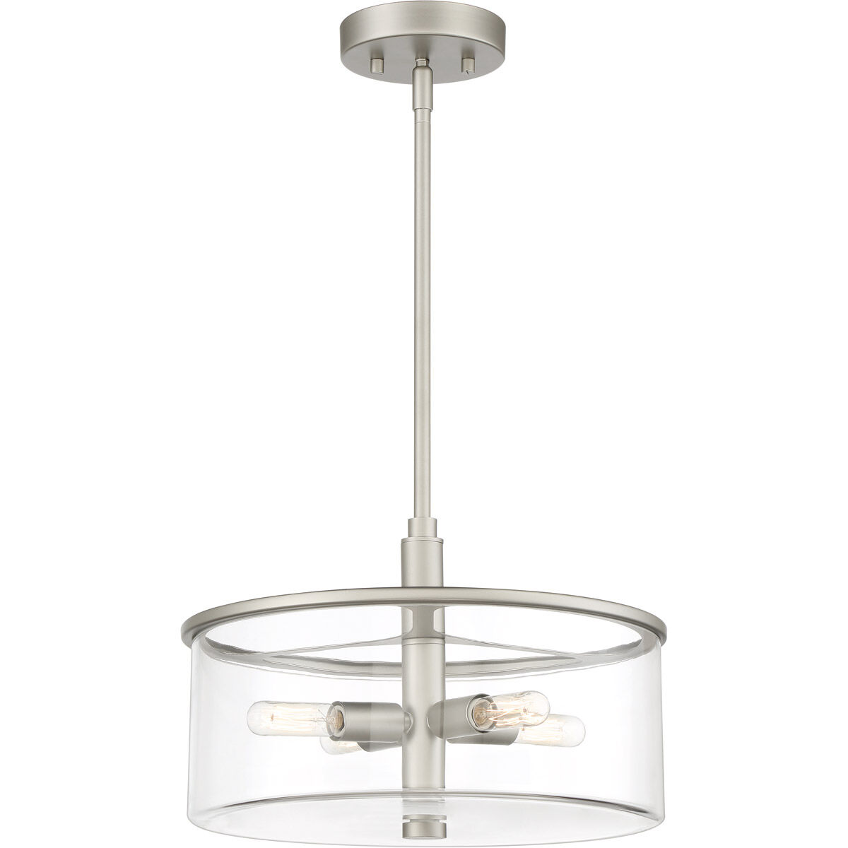 Hailie 4 Light 14.13 inch Satin Nickel Pendant Ceiling Light