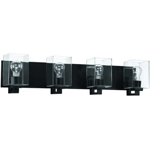 McClane 4 Light 32 inch Flat Black Vanity Light Wall Light
