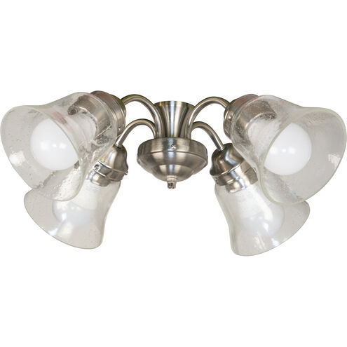 4-Light Satin Nickel Ceiling Fan Light Kit 4-Light Satin Nickel Ceiling Fan Light Kit