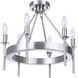 Larrson 6 Light 18 inch Brushed Polished Nickel Semi Flush Ceiling Light