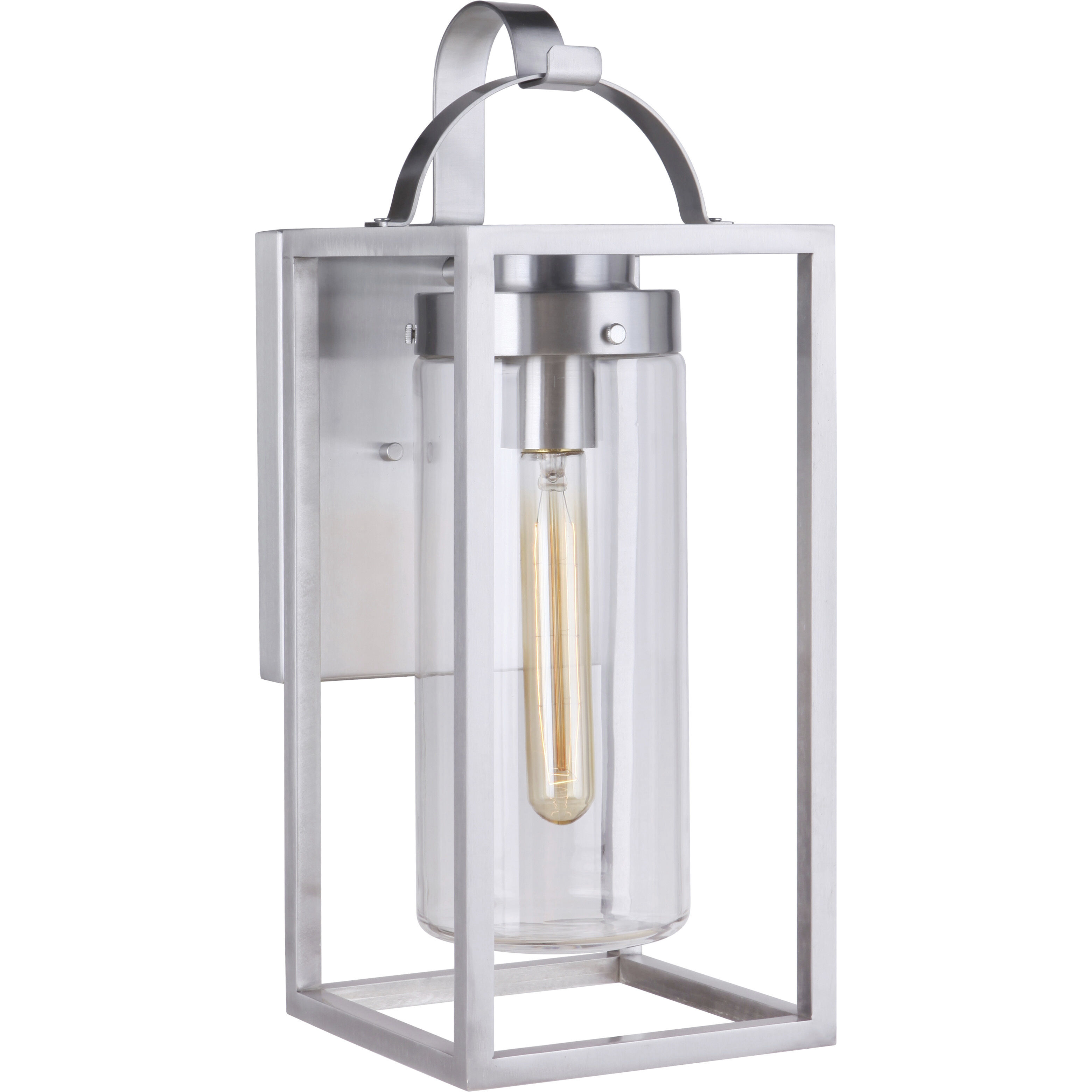 Neo 1 Light 20 inch Satin Aluminum Outdoor Wall Lantern