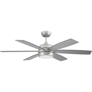 Trevor 52 inch Painted Nickel with White/Washed Oak Blades Ceiling Fan
